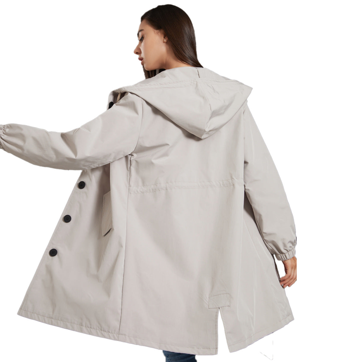 Sandré | Women's Waterproof Rain Jacket - Hooded Lightweight Windbreaker - Outdoor Casual Wear