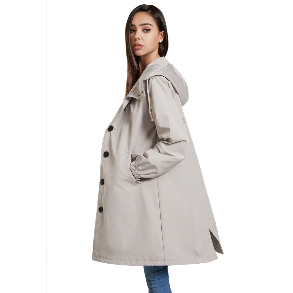 Sandré | Women's Waterproof Rain Jacket - Hooded Lightweight Windbreaker - Outdoor Casual Wear
