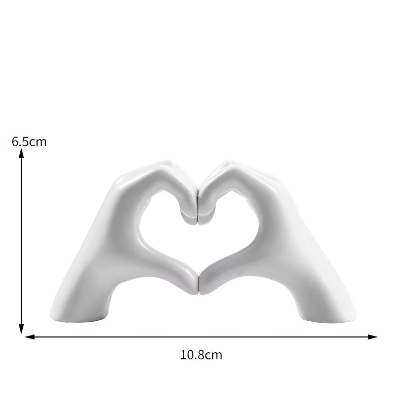 Resin Love Gesture Statues Nordic Luxury Art Craft for Home Office NaLani