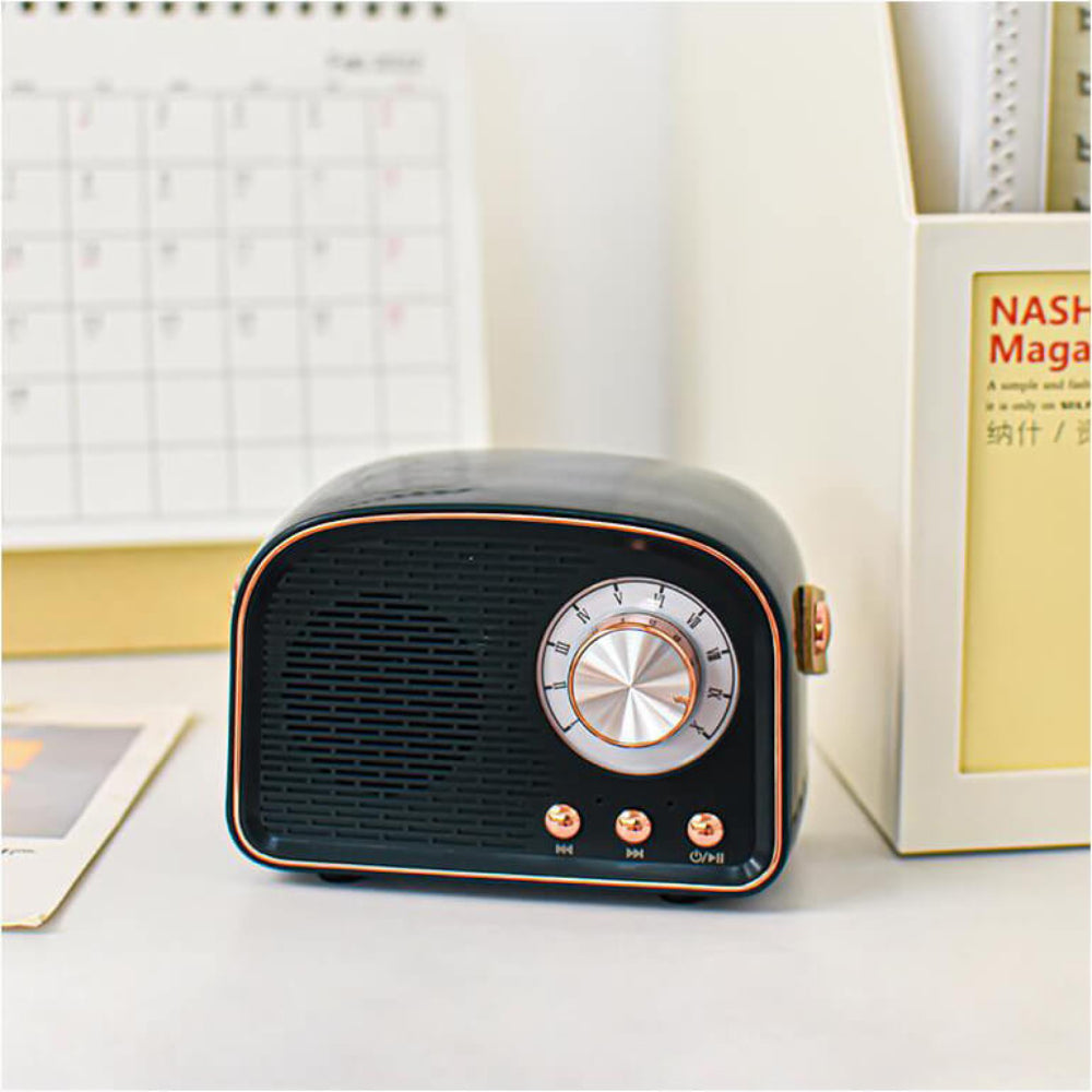 RetroTune - Vintage Bluetooth Radio Lautsprecher dark green NALANI