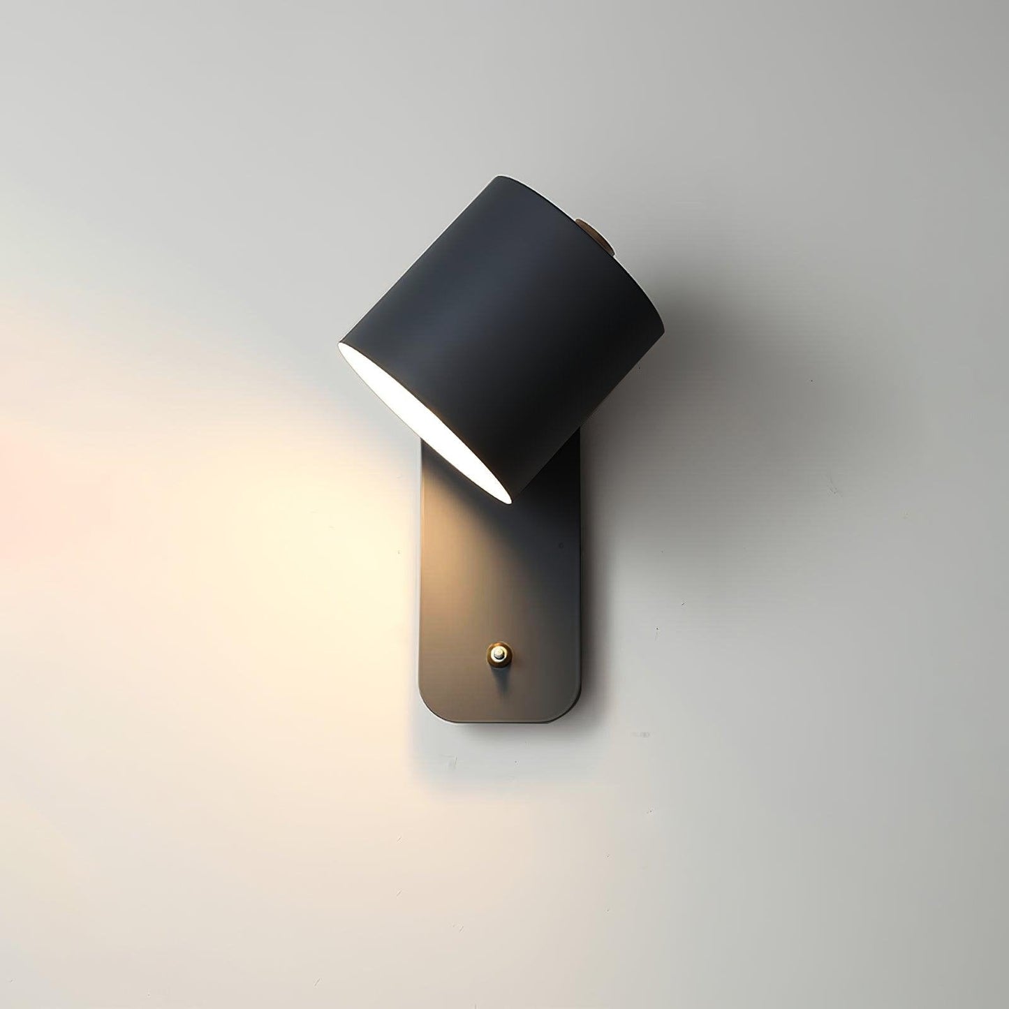 Rotatable Cylinder Wall Lamp With 350 Degree Adjustment ∅ 5.1″ x H 11.8″ Dia 13cm x H 30cm Black NALANI