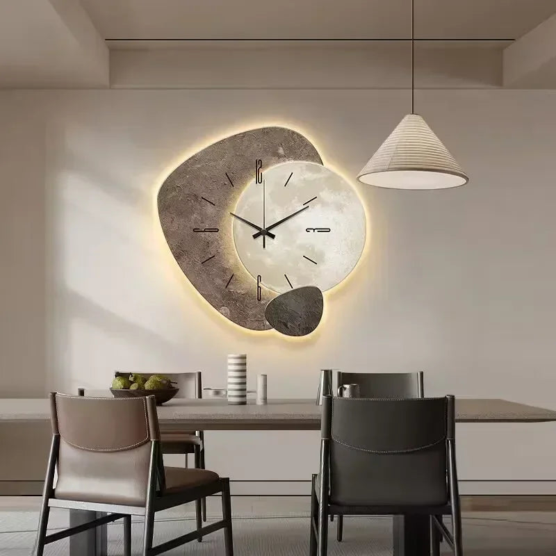 Natural Wood Wall Clock with Unique Design for Home Decor Calora