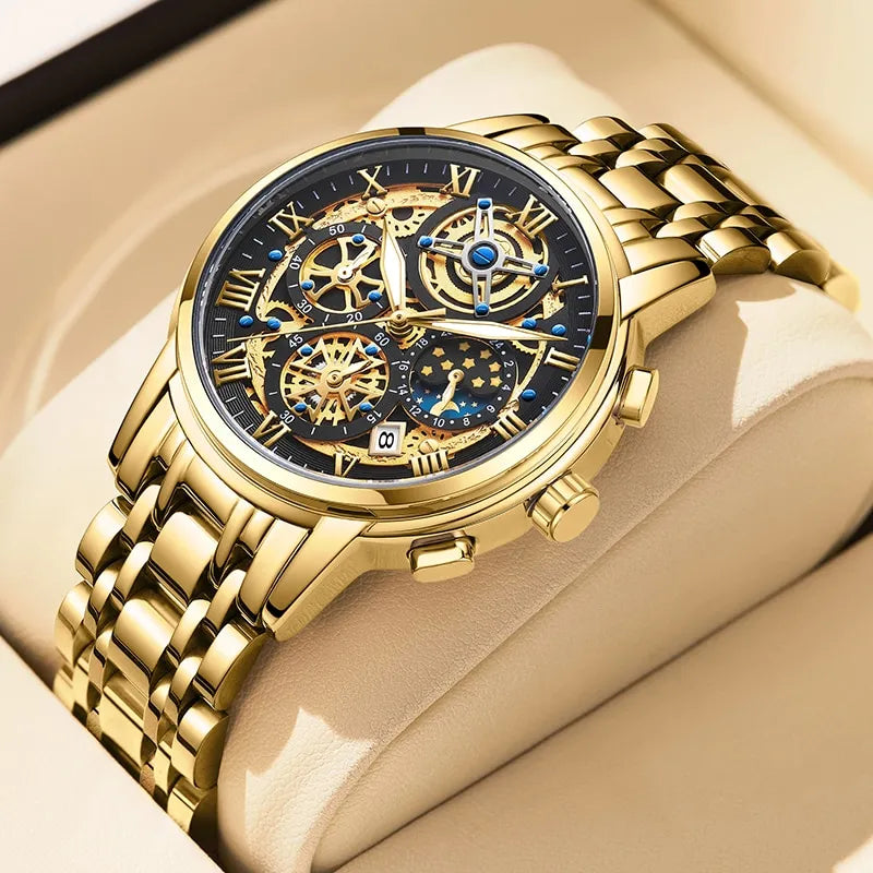 Elegant Business Quartz Mens Watch With Classic Design-Horloges-NaLani