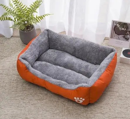 Colorful Comfortable Dog Bed For Pets Cozy Resting Spot Orange NALANI