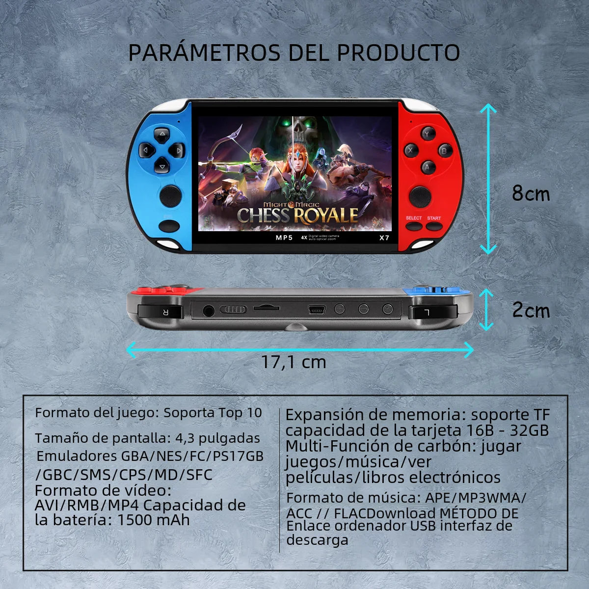 Handheld Game Console With 10000 Games 4 Inch Display NALANI