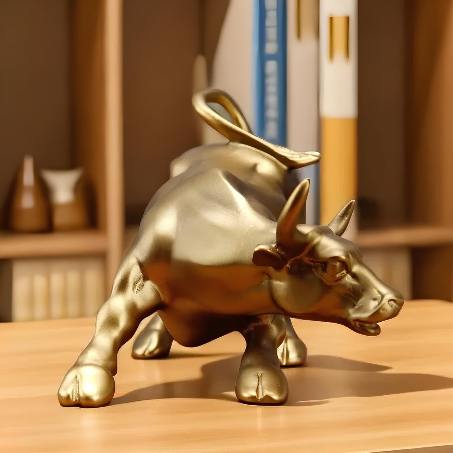 Elévo | Wall Street Bull Market Resin Ornament Feng Shui Wealth Figurine NALANI