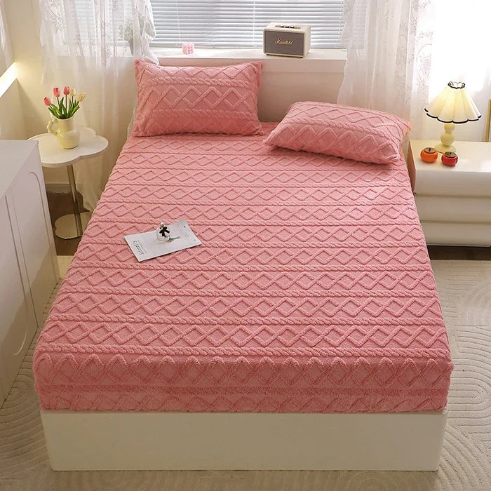 Winter Velvet Fleece Bedding For Warm Yellow Comfort Pink NALANI