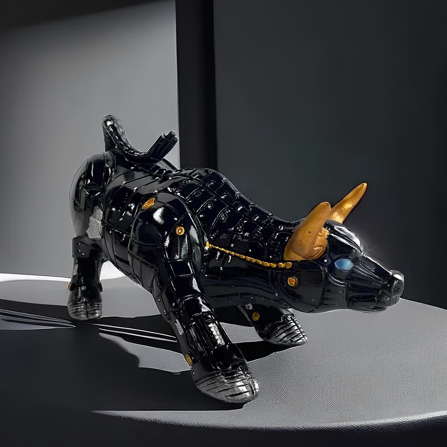 Elévo | Wall Street Bull Market Resin Ornament Feng Shui Wealth Figurine NALANI