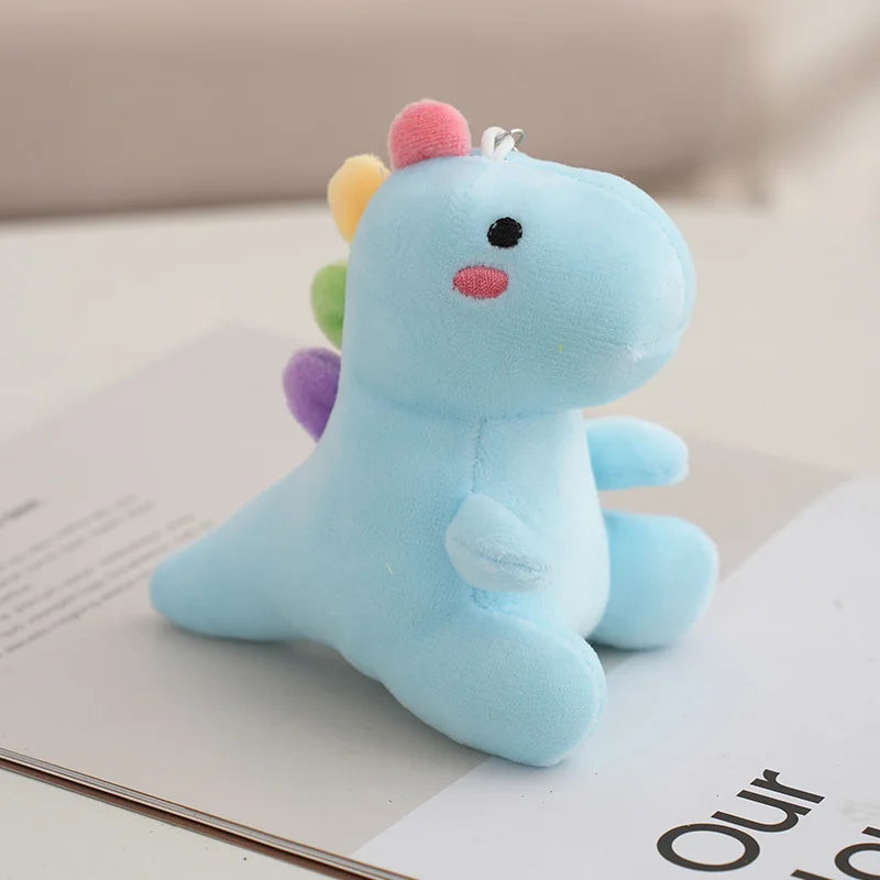 Fluffy Dino Plush Keychain For Kids Cute Dino Charm Blue NALANI