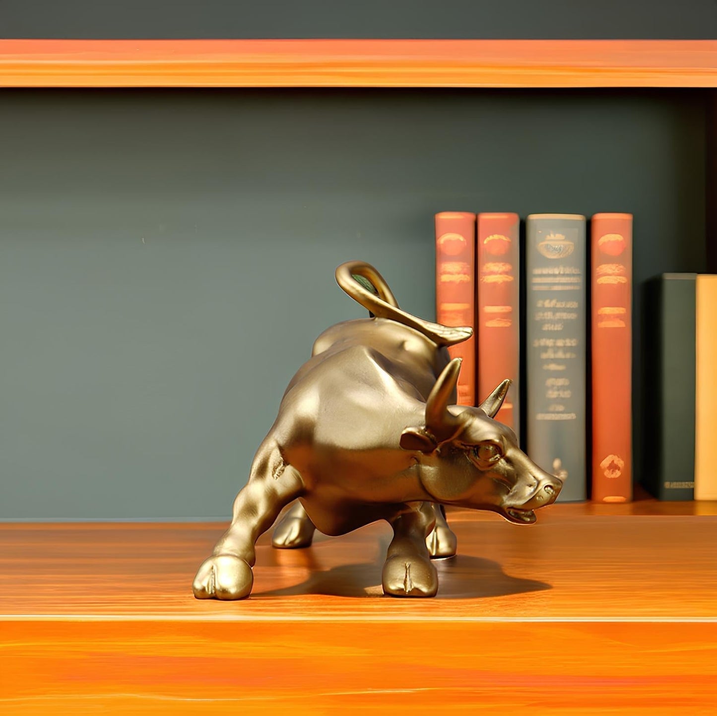 Elévo | Wall Street Bull Market Resin Ornament Feng Shui Wealth Figurine NALANI