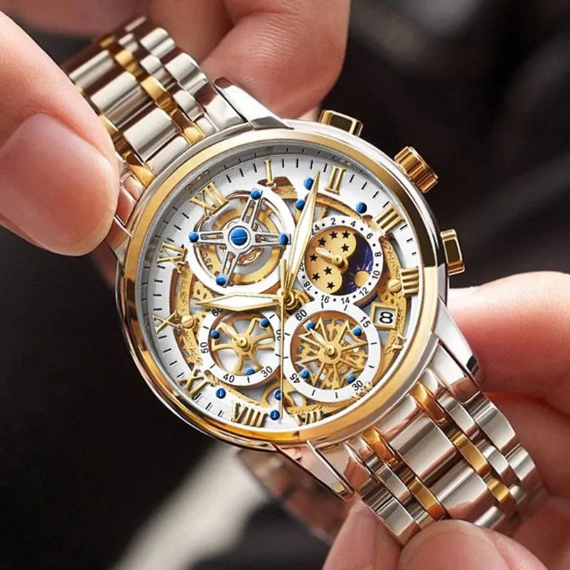 Elegant Business Quartz Mens Watch With Classic Design-Horloges-NaLani
