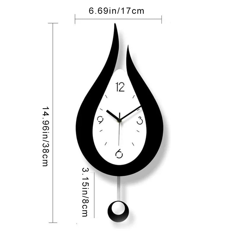 Cirquio | Modern Water Drop Wall Clock for Stylish Home Decor NALANI