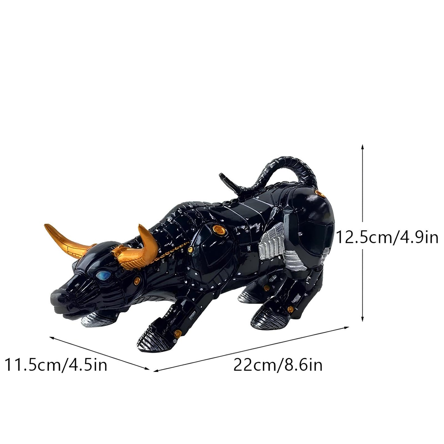 Elévo | Wall Street Bull Market Resin Ornament Feng Shui Wealth Figurine NALANI