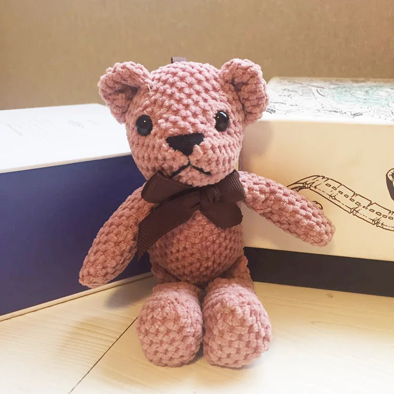 Cute 15cm Plush Bear Keychain For Babies Safe Soft Toy Pink 15-16cm NALANI
