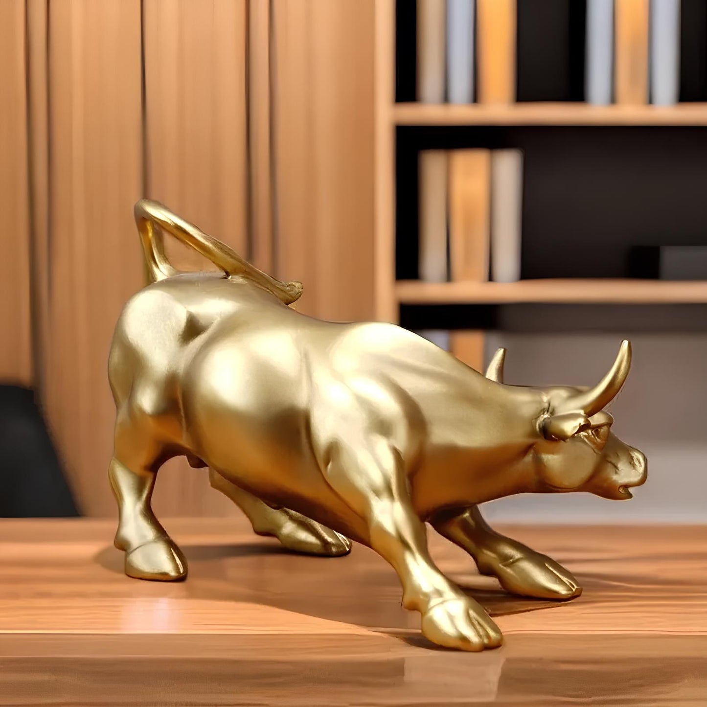 Elévo | Wall Street Bull Market Resin Ornament Feng Shui Wealth Figurine NALANI