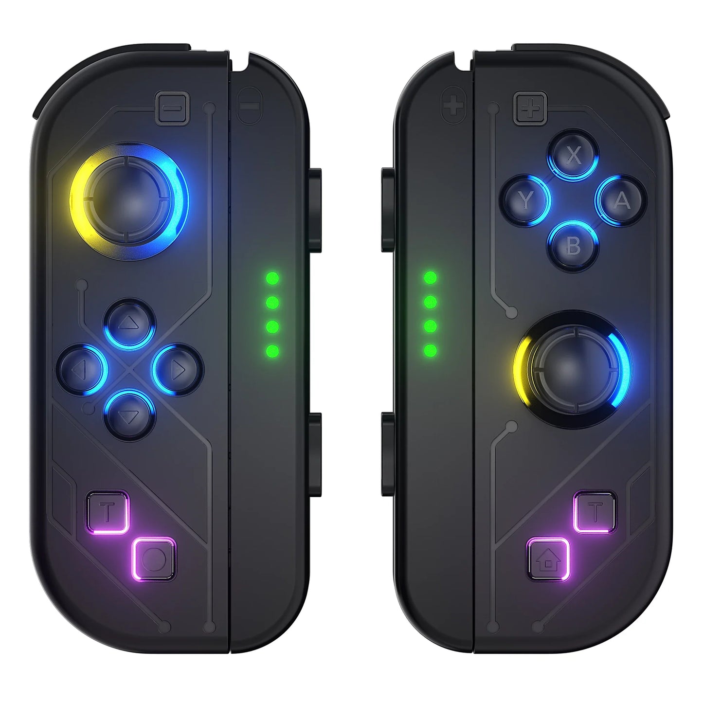 Wireless Bluetooth Gamepad With LED Lighting For Switch Black LED NALANI