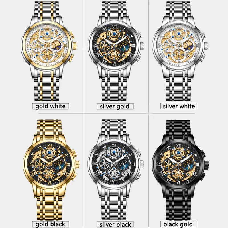 Elegant Business Quartz Mens Watch With Classic Design-Horloges-NaLani