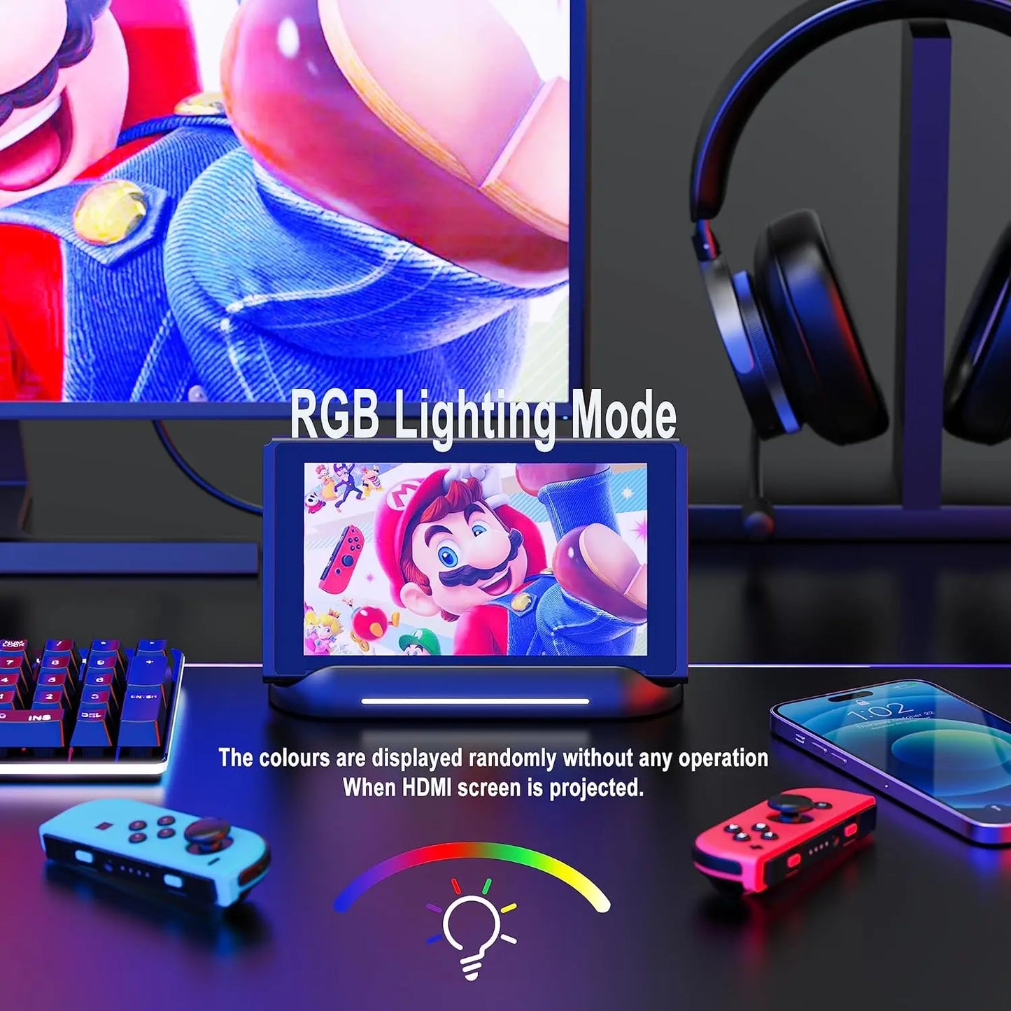 LED Charging Dock For Switch Console With LED Indicator NALANI