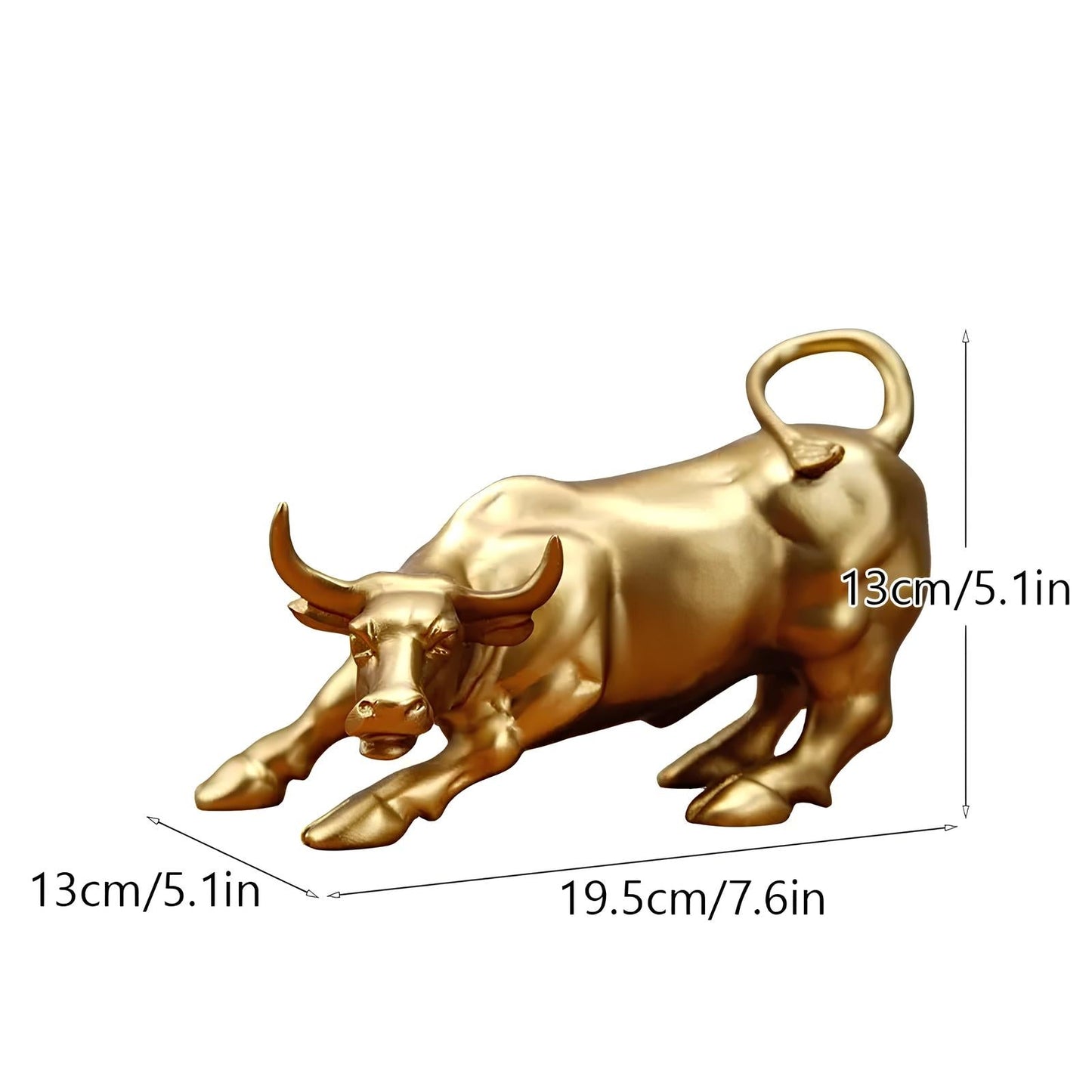 Elévo | Wall Street Bull Market Resin Ornament Feng Shui Wealth Figurine NALANI