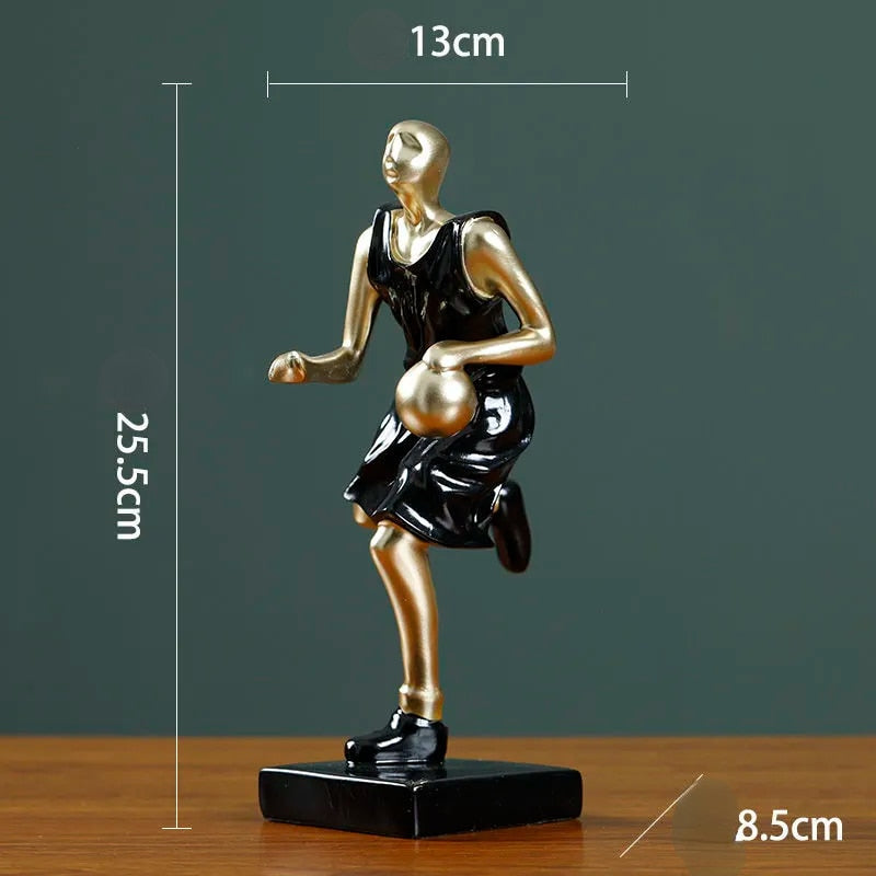 Basketball Player Home Decor Ornaments for Sports Enthusiasts Black Dribble NALANI