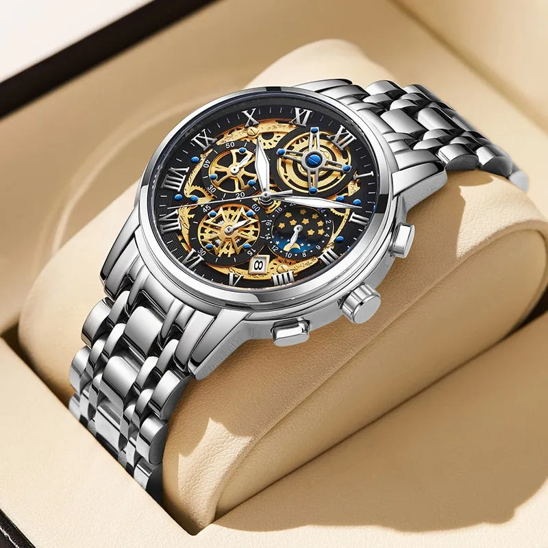 Elegant Business Quartz Mens Watch With Classic Design-Horloges-NaLani