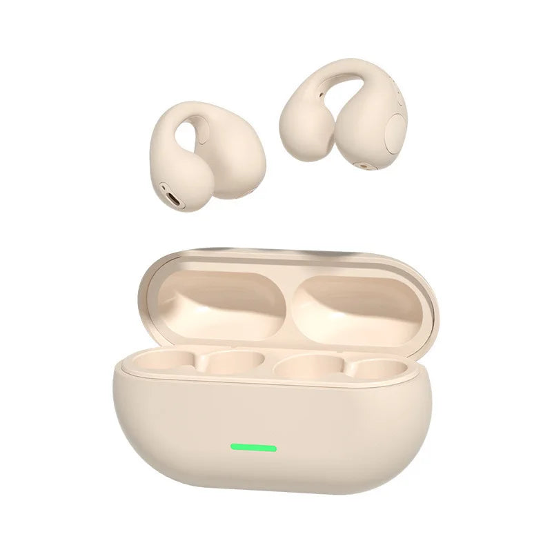Wireless Bluetooth Earbuds for Sports and HD Calls Beige NALANI