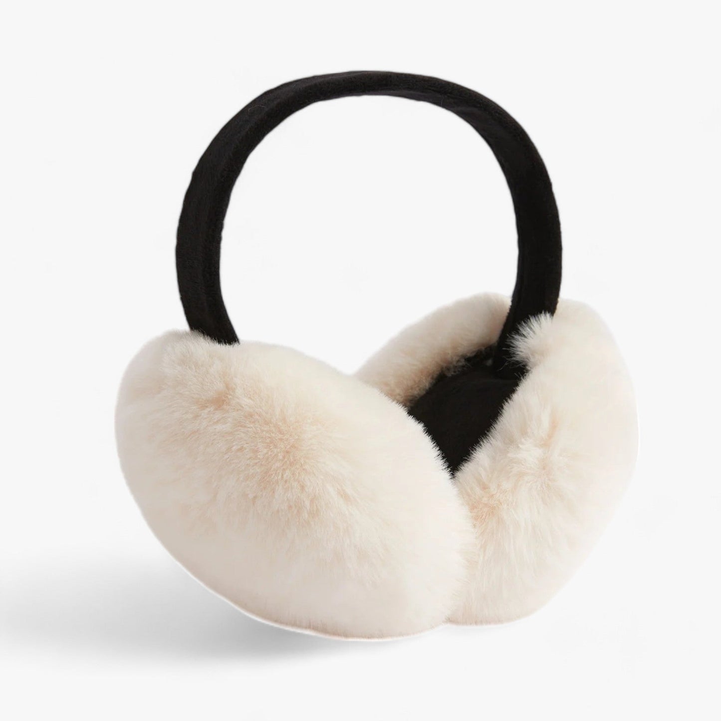 Faux Fur Ear Warmers For Winter Luxury And Cozy Comfort Black White NALANI