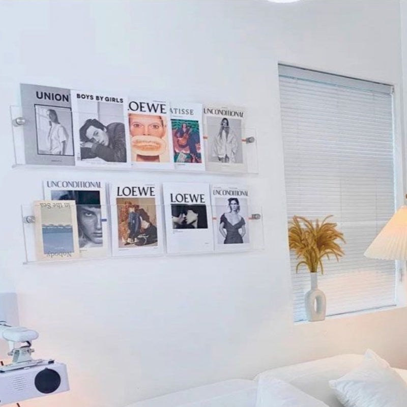 Wall Mounted PVC Shelves For Books And Magazines Storage NALANI