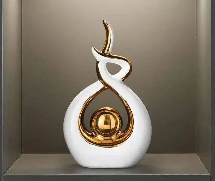 Modern Ceramic Sculpture for Stylish Home Decor and Aesthetic Appeal White NaLani