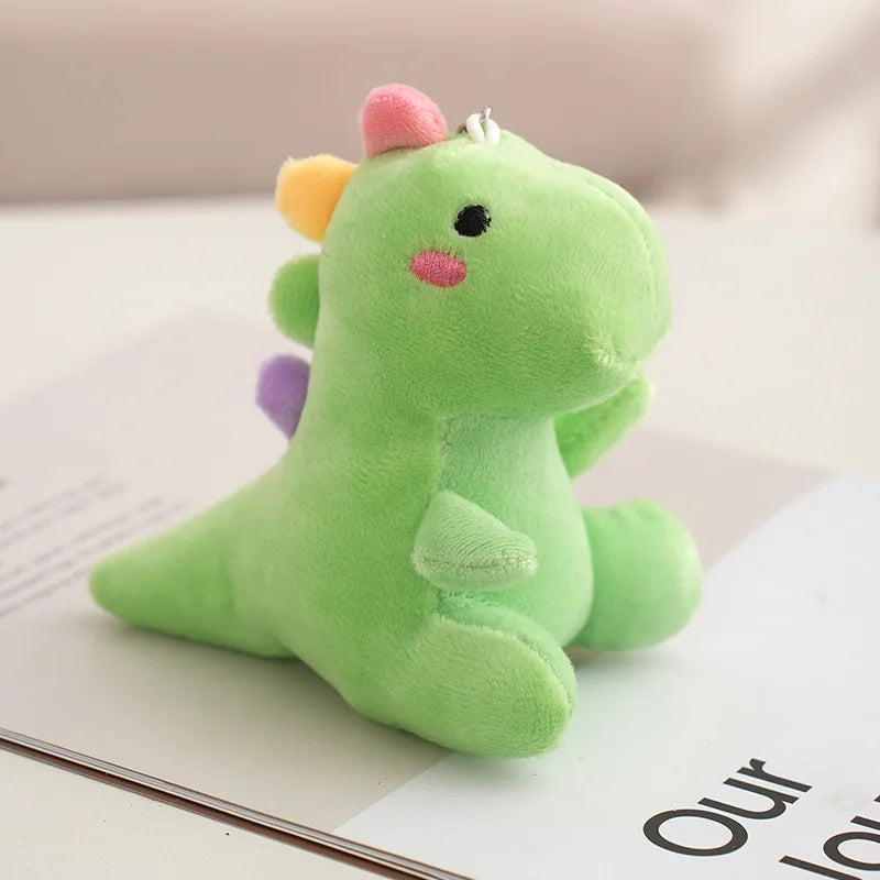 Fluffy Dino Plush Keychain For Kids Cute Dino Charm Green NALANI