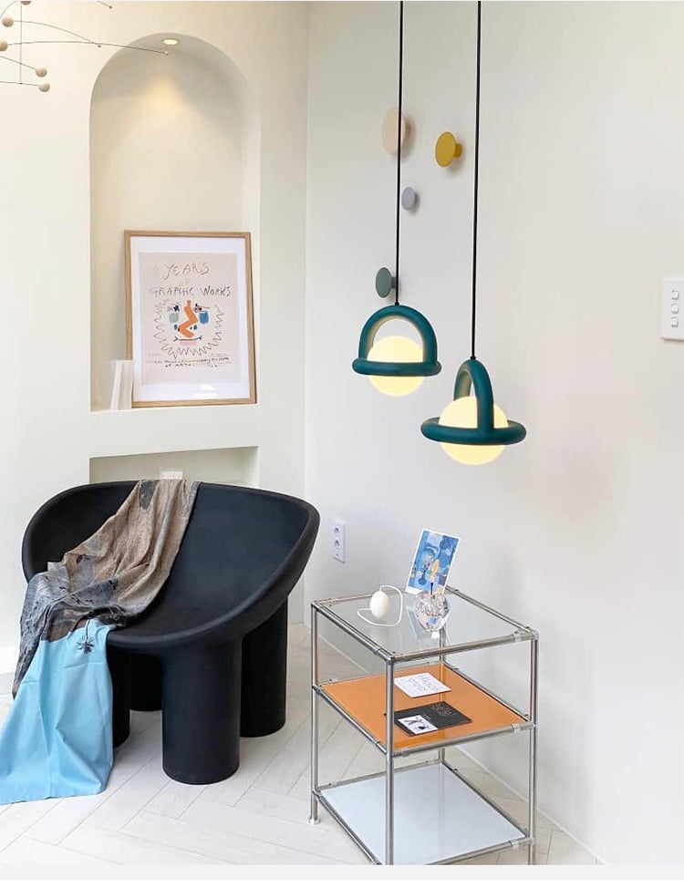 Acrylic Pendant Light With Colorful Globe Finish And LED NALANI