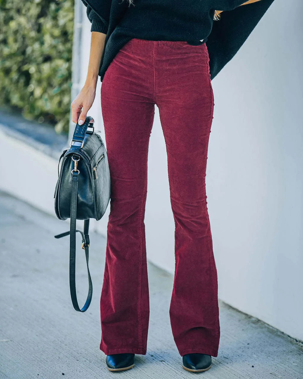 Ovara | High-Waist Flare Pants for Women - Stretch Fit, All-Season, Chic & Comfortable