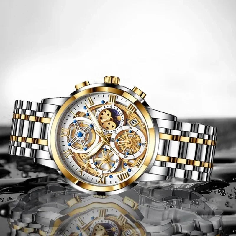 Elegant Business Quartz Mens Watch With Classic Design-Horloges-NaLani