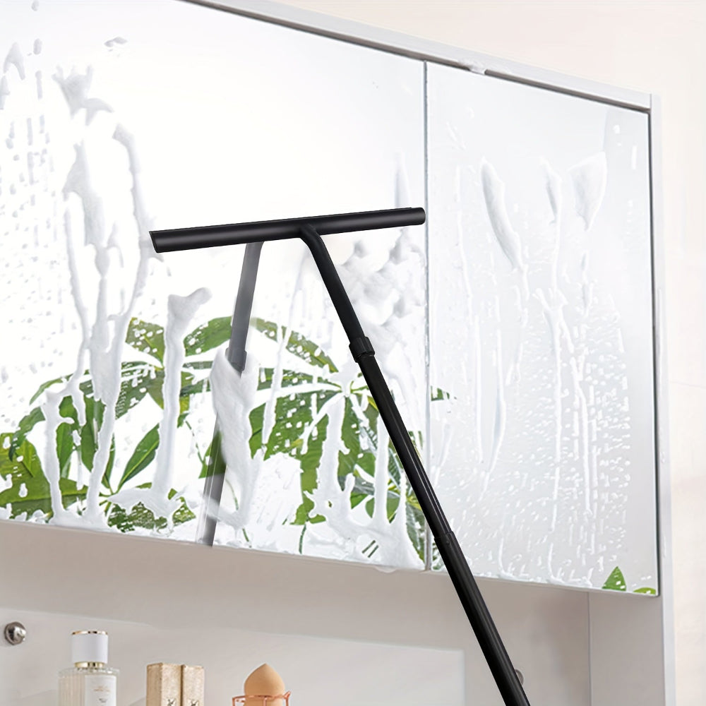 Telescopic Shower Squeegee For Easy Glass Tile Cleaning Black NALANI