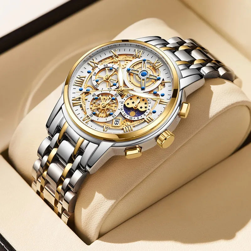 Elegant Business Quartz Mens Watch With Classic Design-Horloges-NaLani