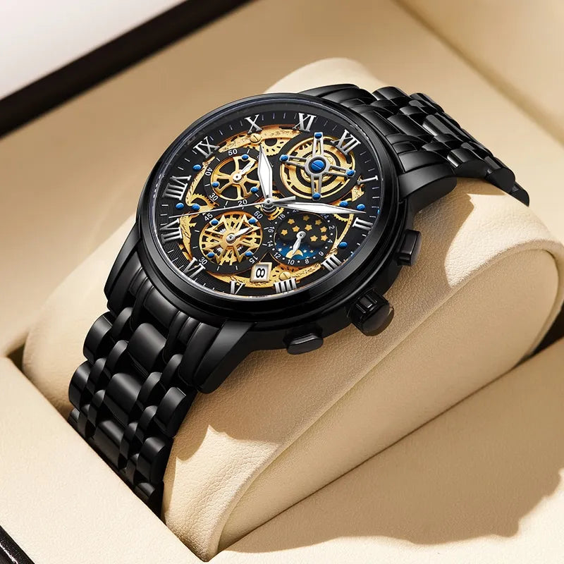 Elegant Business Quartz Mens Watch With Classic Design-Horloges-NaLani
