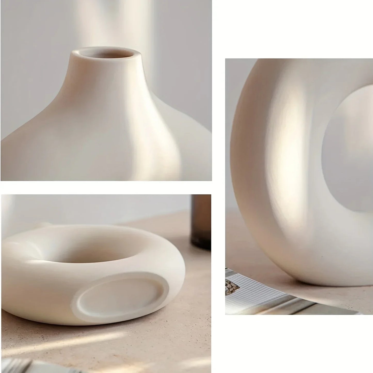 Minimalist Nordic Donut Design Vase for Home Decor NaLani