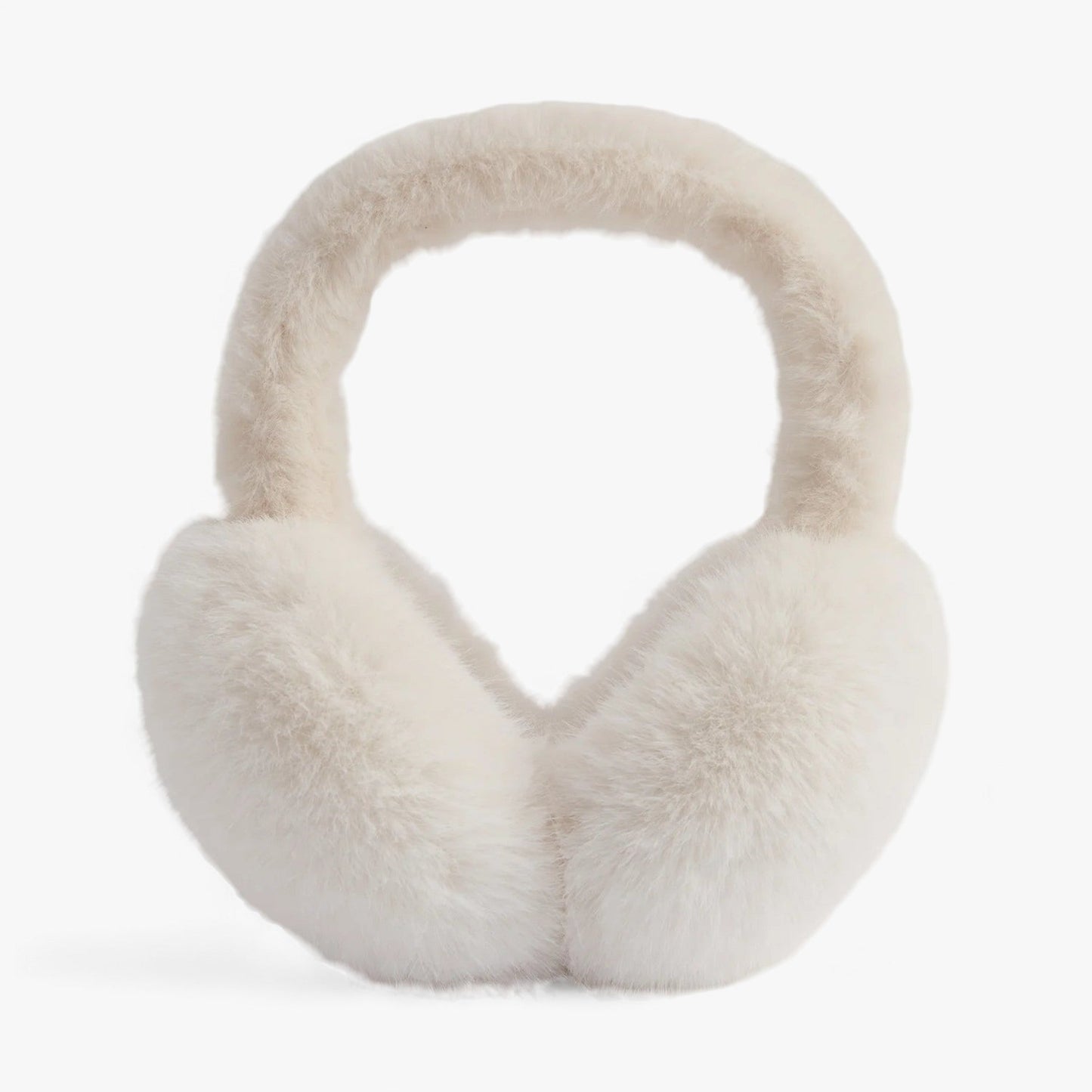 Faux Fur Ear Warmers For Winter Luxury And Cozy Comfort White Longhair NALANI