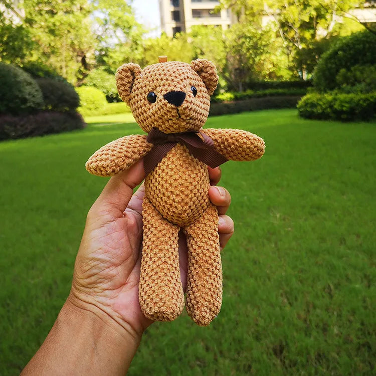 Cute 15cm Plush Bear Keychain For Babies Safe Soft Toy Brown 15-16cm NALANI