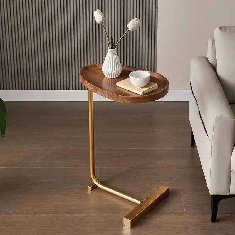 C Shaped Mobile Side Table For Sofa Or Bed In Small Spaces NALANI