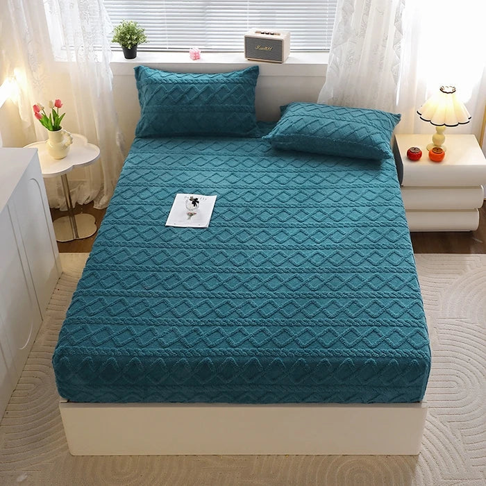 Winter Velvet Fleece Bedding For Warm Yellow Comfort Blue NALANI