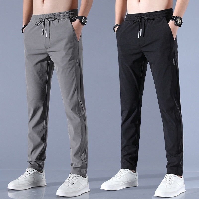 Mens Jogger Trousers Slim Tapered Fit Breathable Comfort