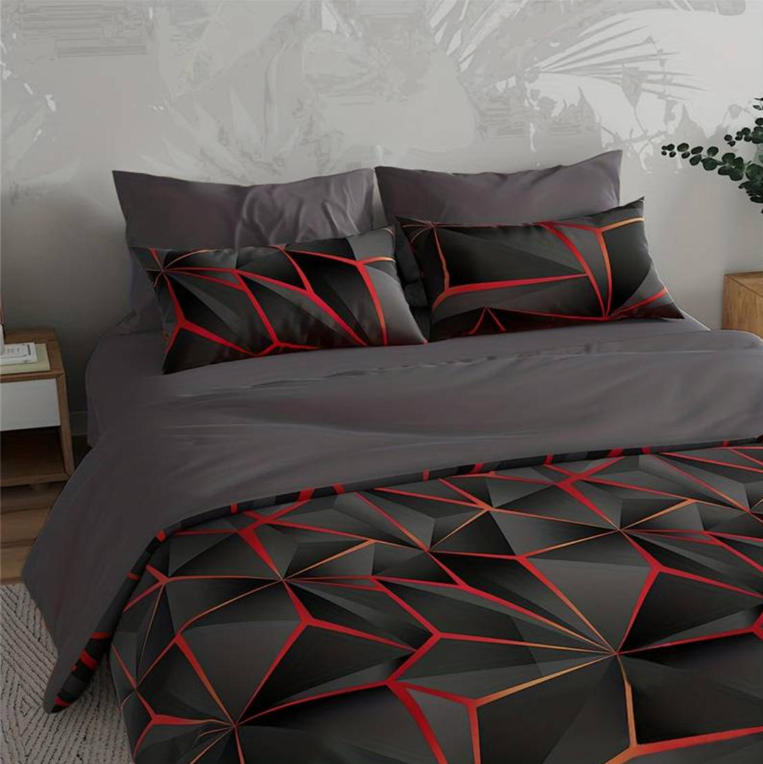 Hotel Inspired Duvet With Ultra Soft Microfiber Comfort Rood NALANI