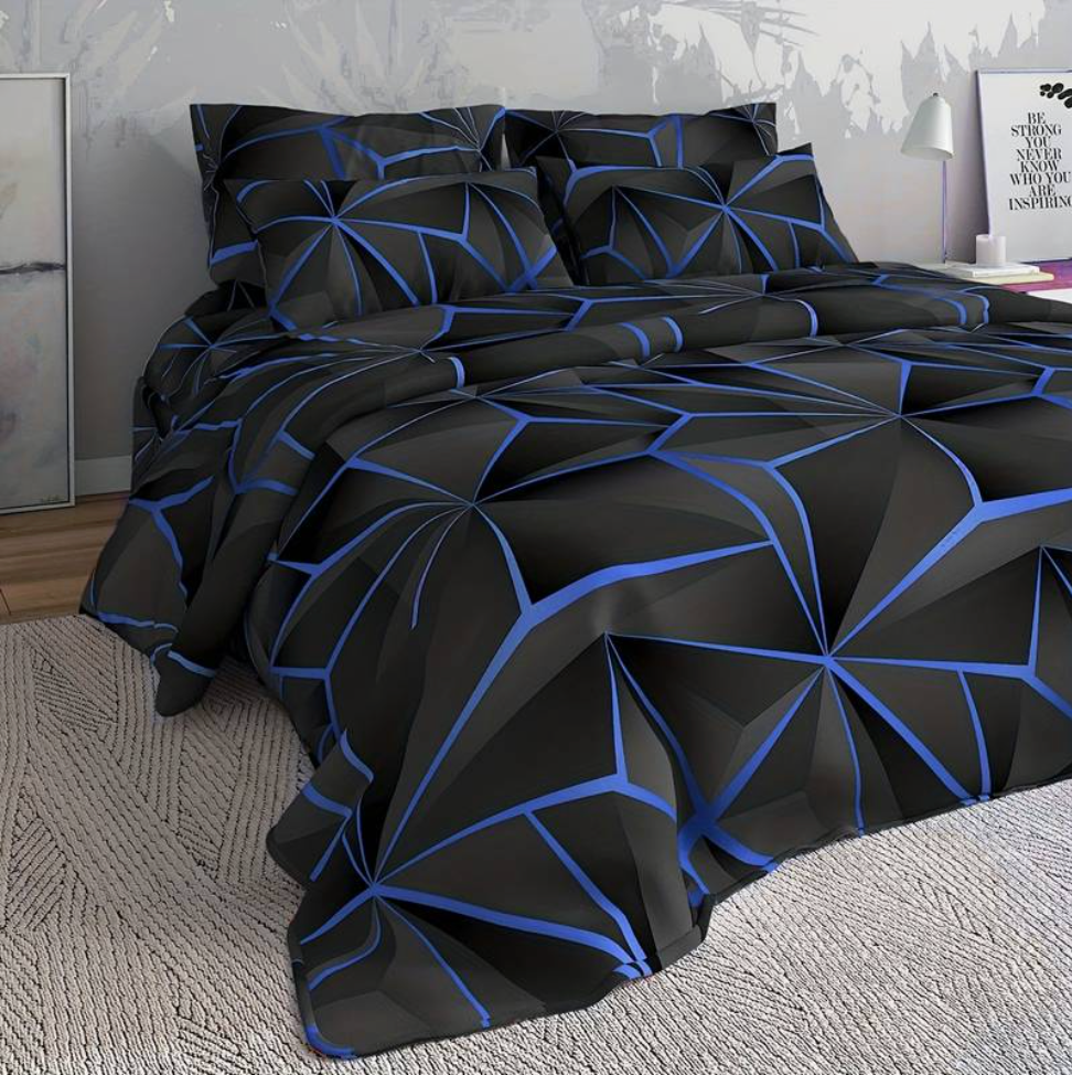 Hotel Inspired Duvet With Ultra Soft Microfiber Comfort Blue NALANI