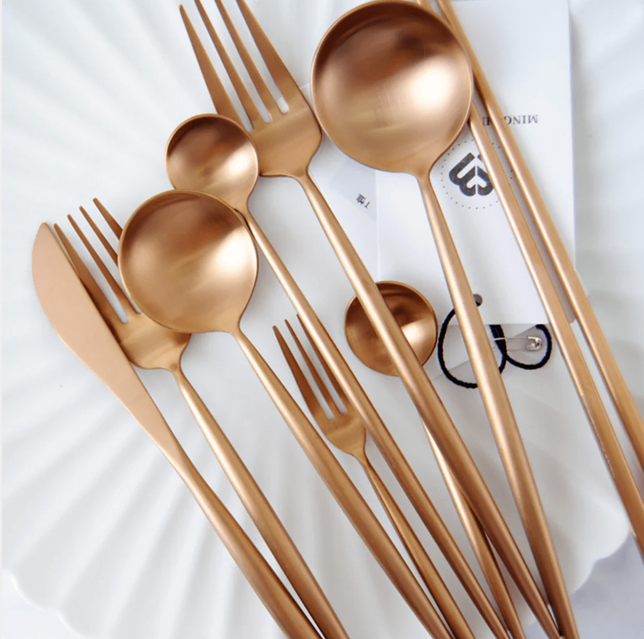 Slim Stainless Steel Cutlery Set 16 or 20 Piece Dining NALANI