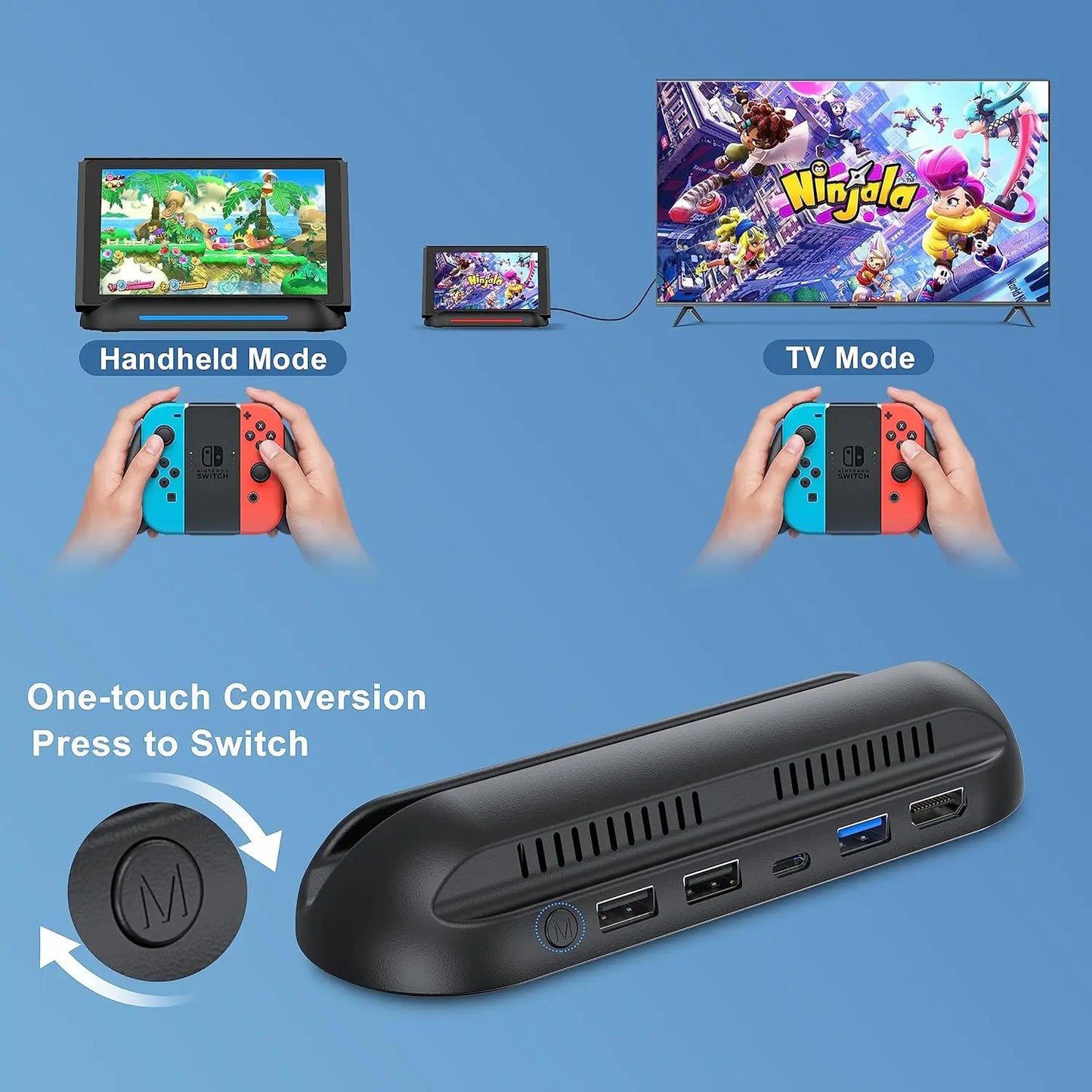 LED Charging Dock For Switch Console With LED Indicator NALANI