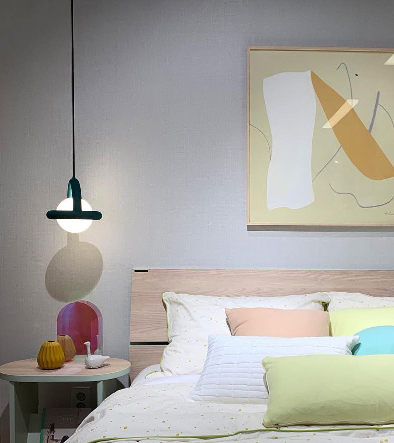 Acrylic Pendant Light With Colorful Globe Finish And LED NALANI
