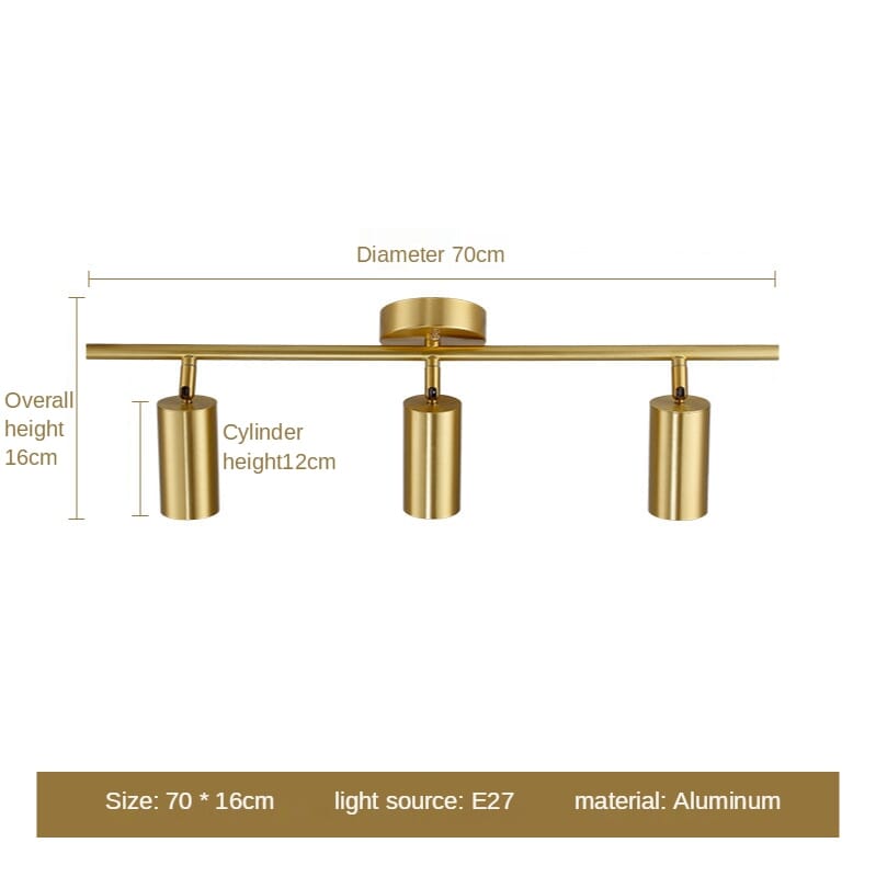 Arvesso Modern LED Spotlights for Stylish Home Lighting Solutions Three heads Gold NALANI