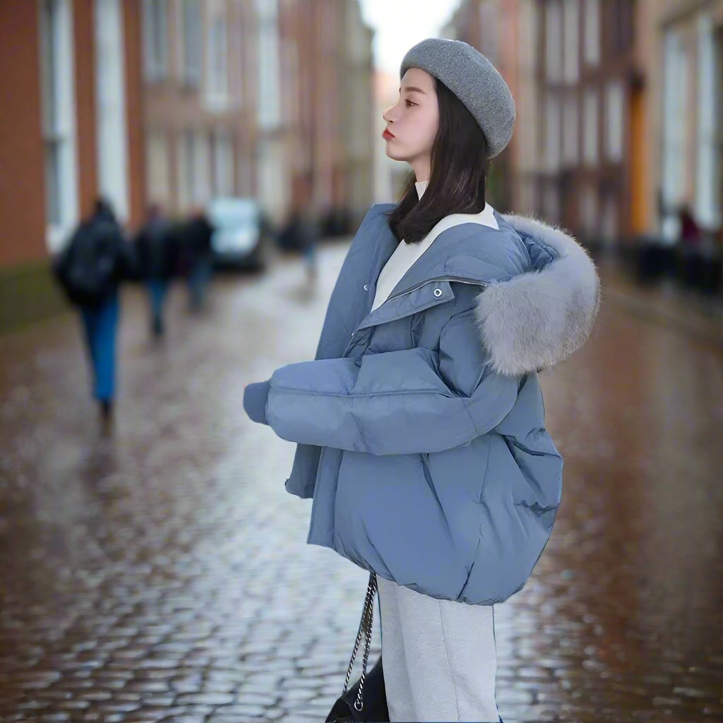 Luxurious Parka With Fur Collar For Women Winter Coat NALANI