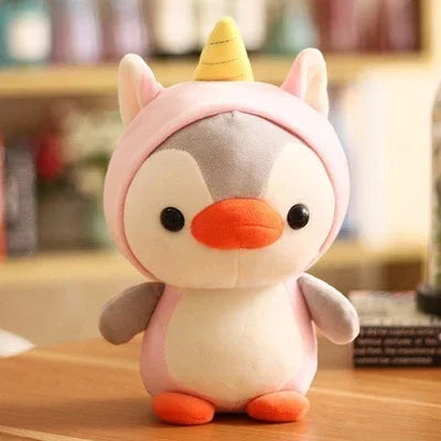 Transforming Plush Toy Penguin Dinosaur Frog Unicorn Bee Unicorn 25cm NALANI